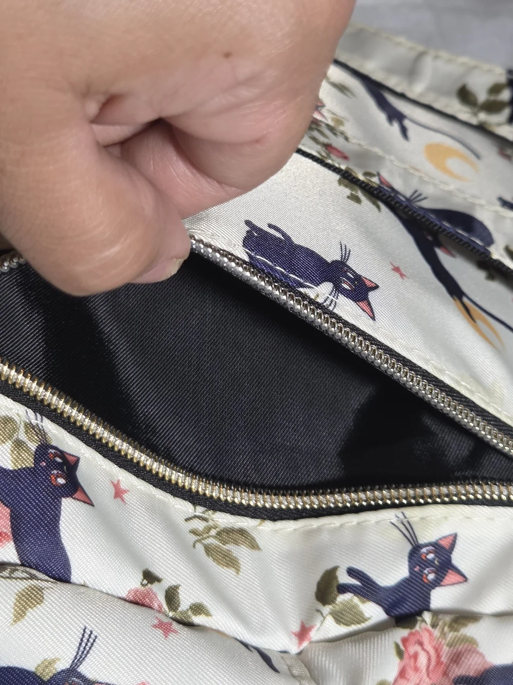 Sailor Moon Luna Cat Floral Mini Backpack NWOT